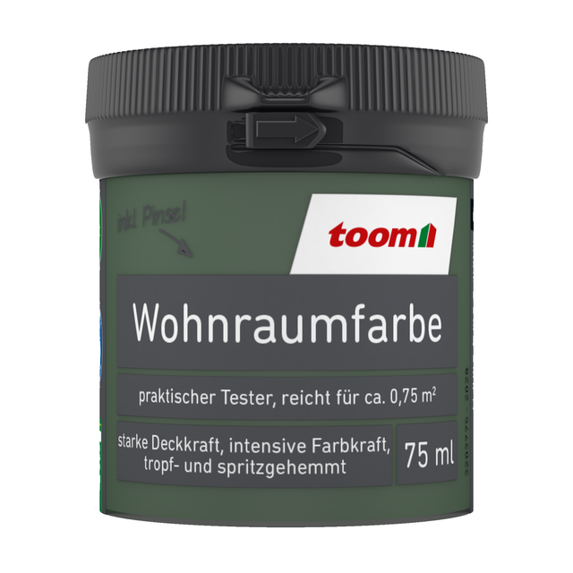 toom Wohnraumfarbe waldgrün matt 75 ml