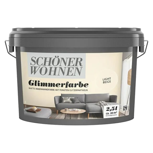 Schöner Wohnen Farbe Glimmerfarbe 'Light Beige' beige matt 2,5 l