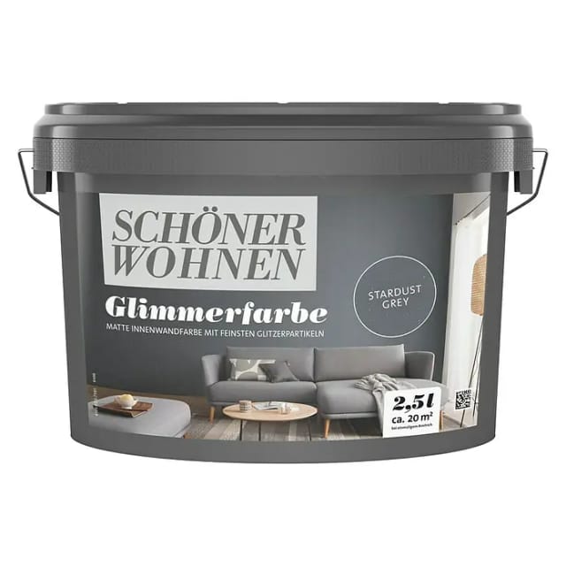 Schöner Wohnen Farbe Wandfarbe 'Stardust Grey' grau matt 2,5 l