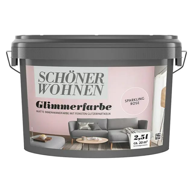 Schöner Wohnen Farbe Glimmerfarbe 'Sparkling Rose' rosa matt 2,5 l