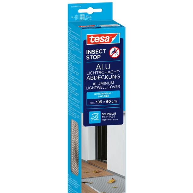 tesa Lichtschachtgitter 'Insect Stop' Aluminium 135 x 60 cm