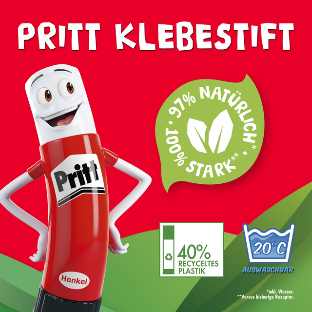 Pritt Bastelkleber 'Klebestift Original' transparent 2 x 11 g