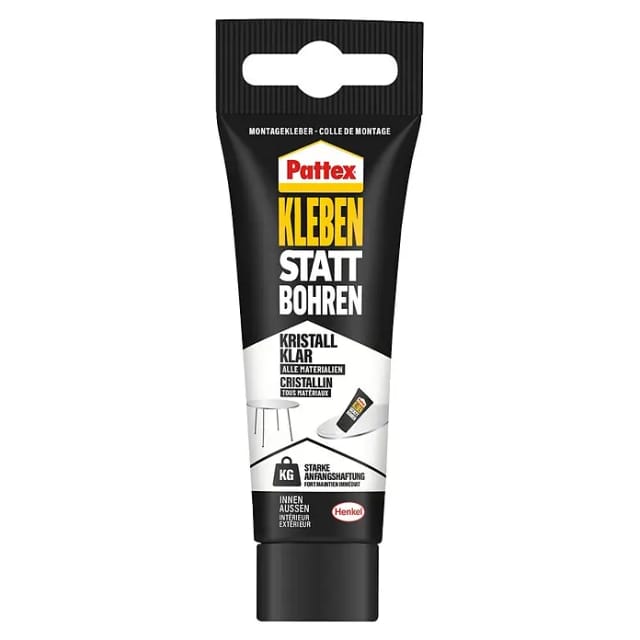 Pattex Montagekleber 'Kleben statt Bohren Kristallklar' transparent 90 g