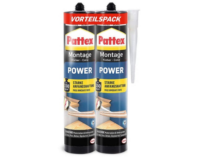 Pattex Montagekleber 'Power' weiß 2 x 370 g