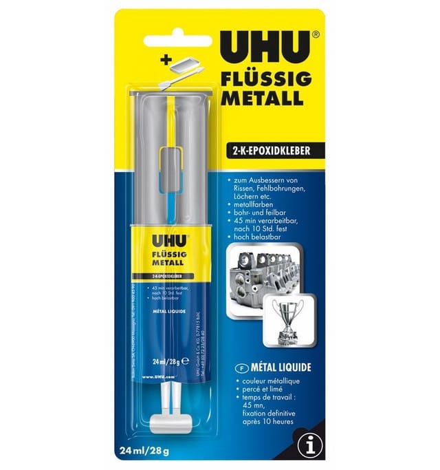 Uhu 2-K-Epoxidkleber 'Flüssigmetall' 24 ml