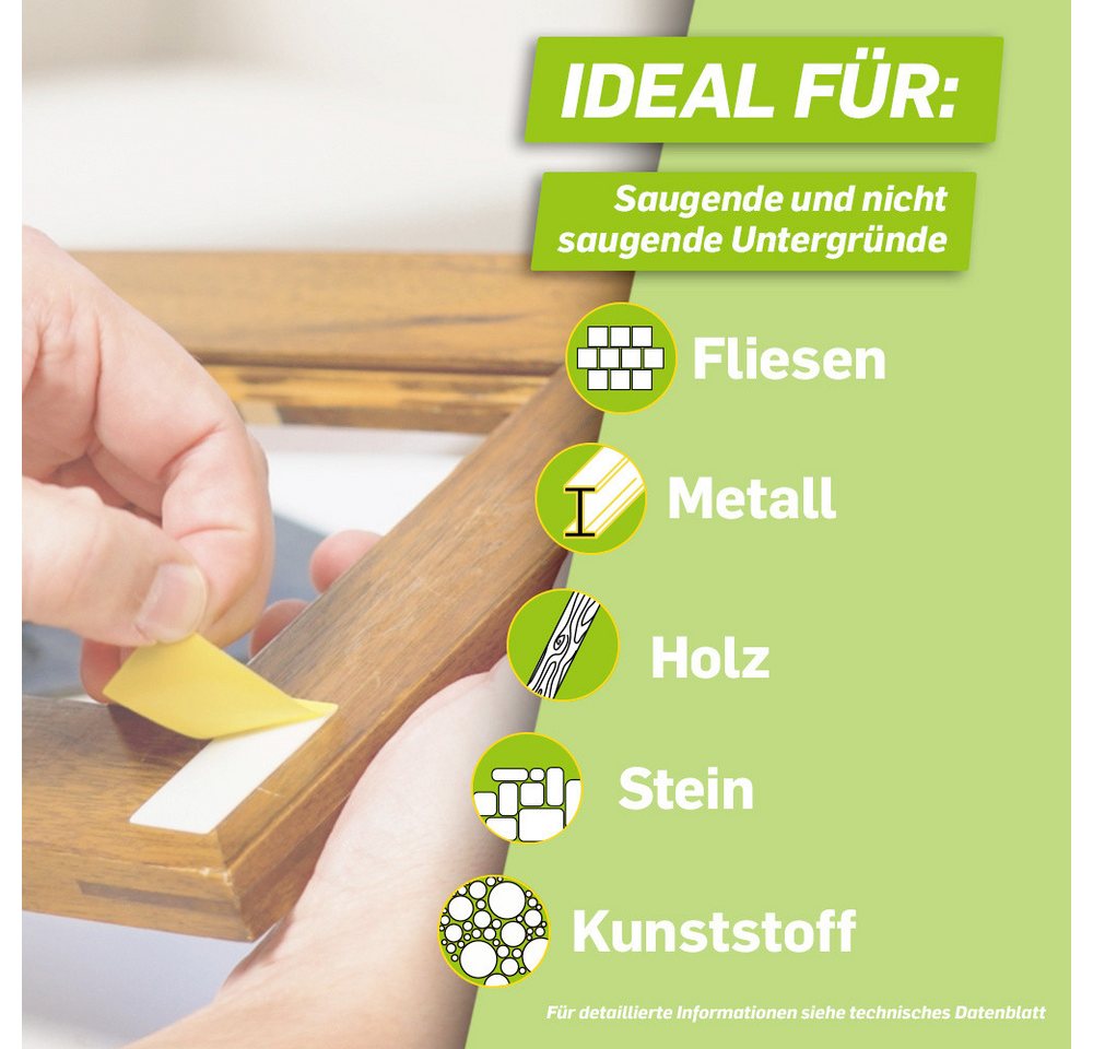 Pattex Klebe-Strips 'Kleben statt Bohren' weiß 10 Streifen je 20 x 40 mm Bild 3