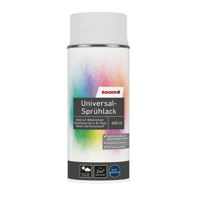 toom Universal-Sprühlack 'Eisblume' weiß glänzend 400 ml