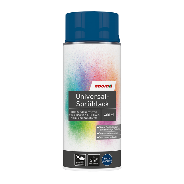 toom Universal-Sprühlack 'Blaupause' enzianblau glänzend 400 ml