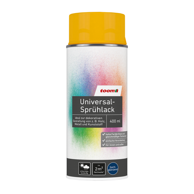 toom Universal-Sprühlack 'Sonnenblume' orangegelb glänzend 400 ml
