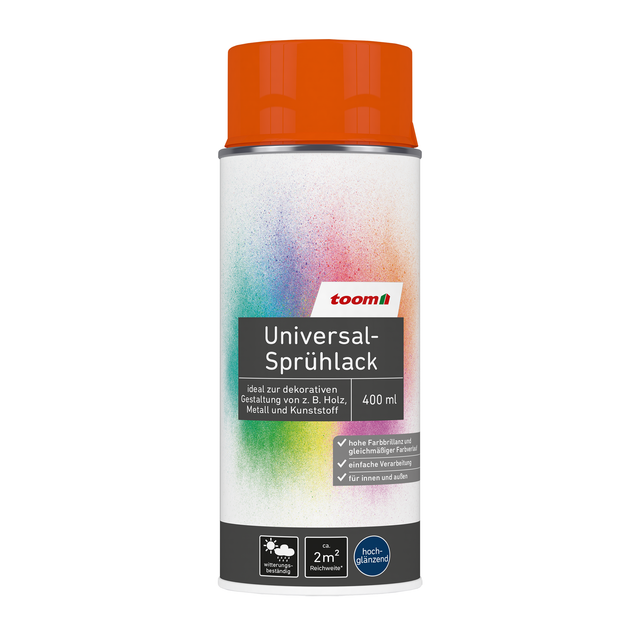toom Universal-Sprühlack 'Feuerglut' orange glänzend 400 ml
