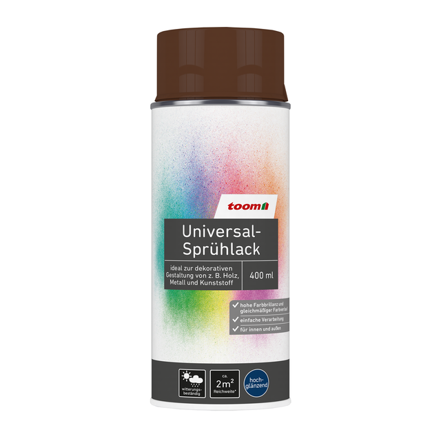 toom Universal-Sprühlack haselnussfarben glänzend 400 ml