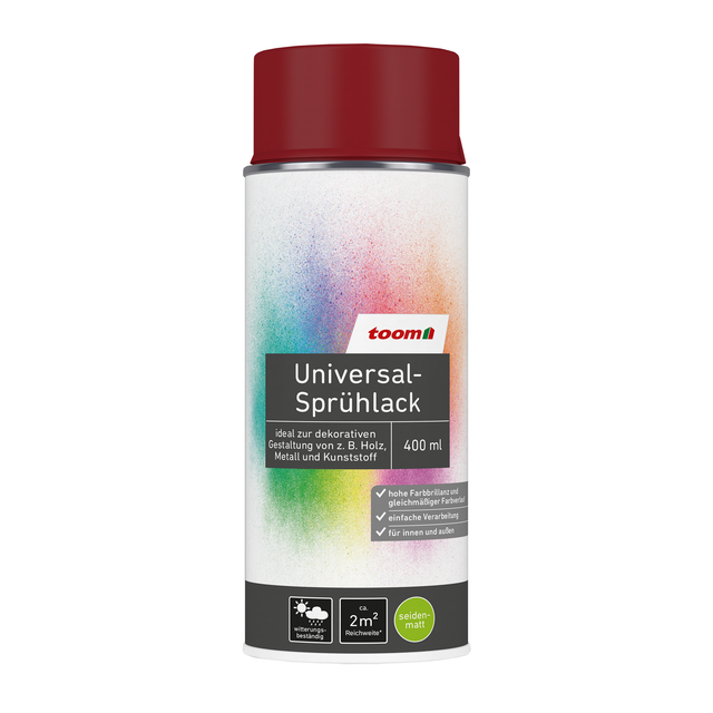 toom Universal-Sprühlack rubinrot seidenmatt 400 ml