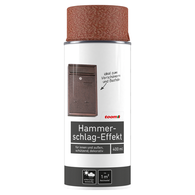 toom Hammerschlag-Sprühlack kupferfarben glänzend 400 ml