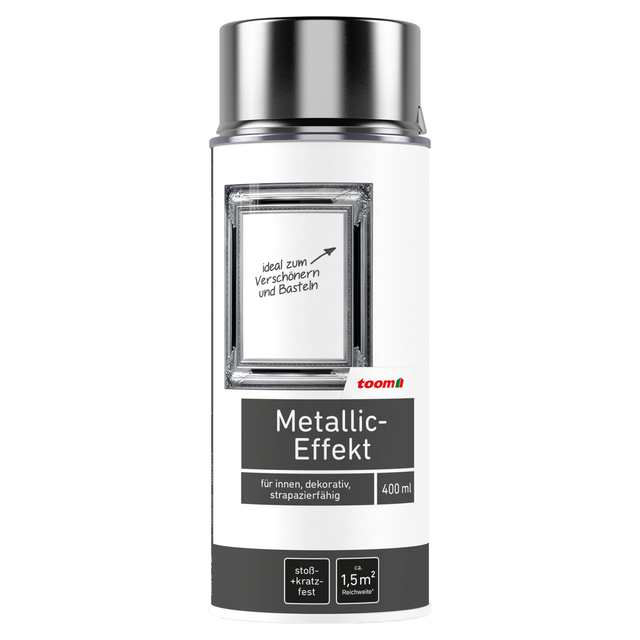 toom Metallic-Effekt-Sprühlack silberfarben glänzend 400 ml