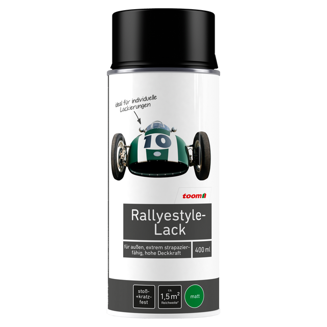 toom Rallyestyle-Sprühlack schwarz matt 400 ml