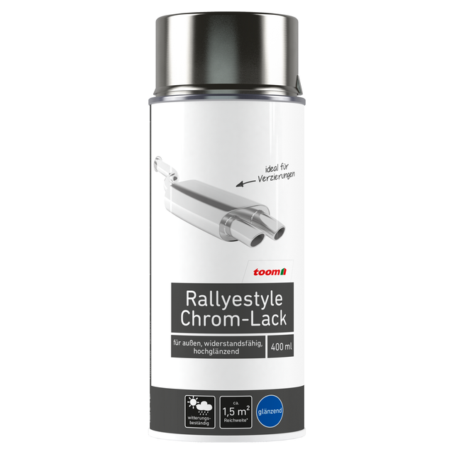 toom Rallyestyle-Sprühlack silberfarben seidenmatt 400 ml