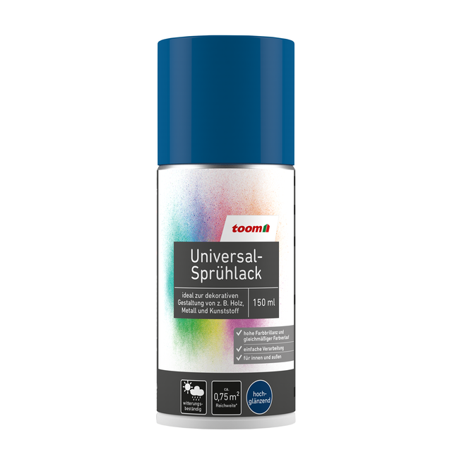 toom Universal-Sprühlack 'Blaupause' enzianblau glänzend 150 ml