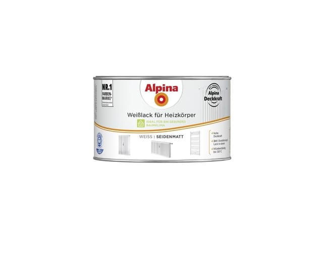 Alpina Heizkörperlack weiß seidenmatt 300 ml
