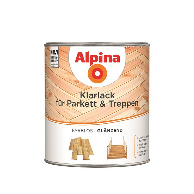 Alpina Klarlack transparent glänzend 2 l