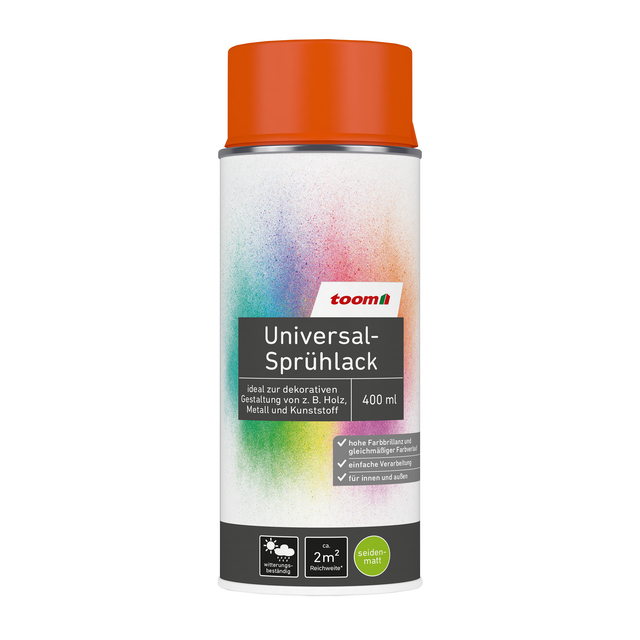 toom Universal-Sprühlack 'Feuerglut' orange seidenmatt 400 ml