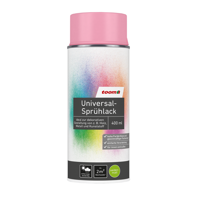 toom Universal-Sprühlack 'Flamingo' rosa seidenmatt 400 ml