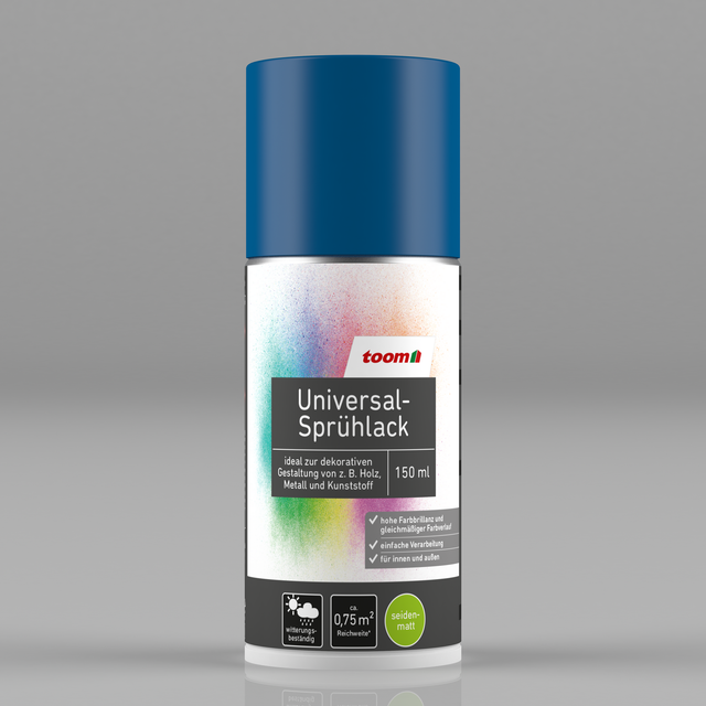 toom Universal-Sprühlack 'Blaupause' enzianblau seidenmatt 150 ml