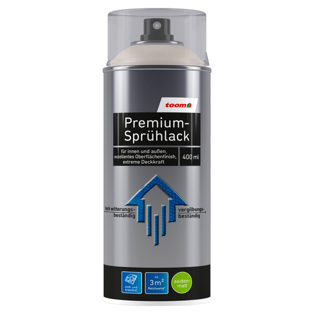 toom Premium-Sprühlack cremeweiß seidenmatt 400 ml