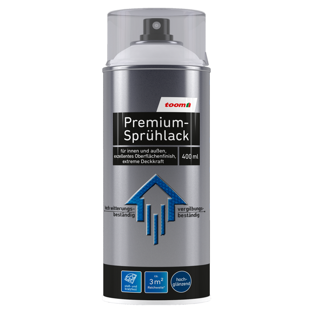 toom Premium-Sprühlack reinweiß glänzend 400 ml