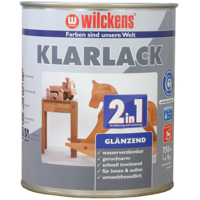 Wilckens 2in1 Klarlack transparent glänzend 750 ml