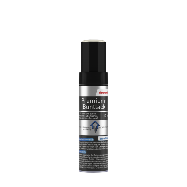 toom Premium-Buntlackstift tiefschwarz seidenmatt 12 ml