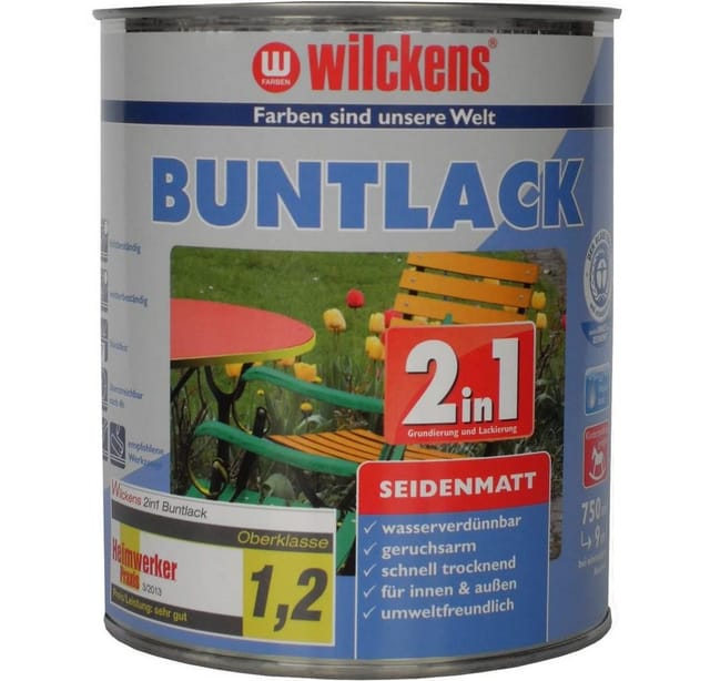 Wilckens 2in1 Buntlack silbergrau seidenmatt 750 ml