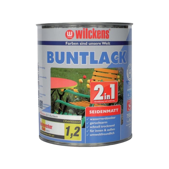 Wilckens 2in1 Buntlack anthrazitgrau seidenmatt 750 ml