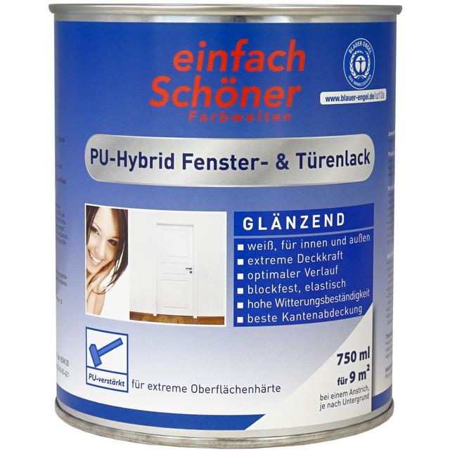 Wilckens PU-Hybrid Fenster- & Türenlack weiß glänzend 750 ml