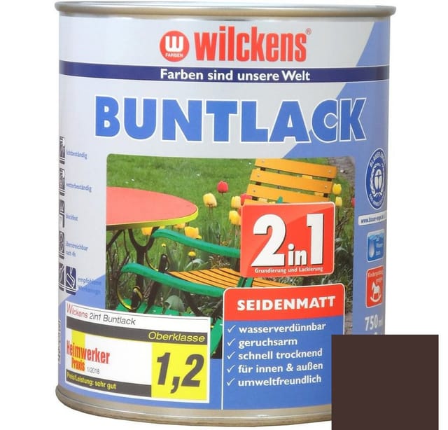 Wilckens 2in1 Buntlack schokobraun seidenmatt 750 ml