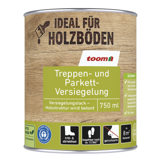 toom Treppen- und Parkett-Versiegelung transparent 750 ml
