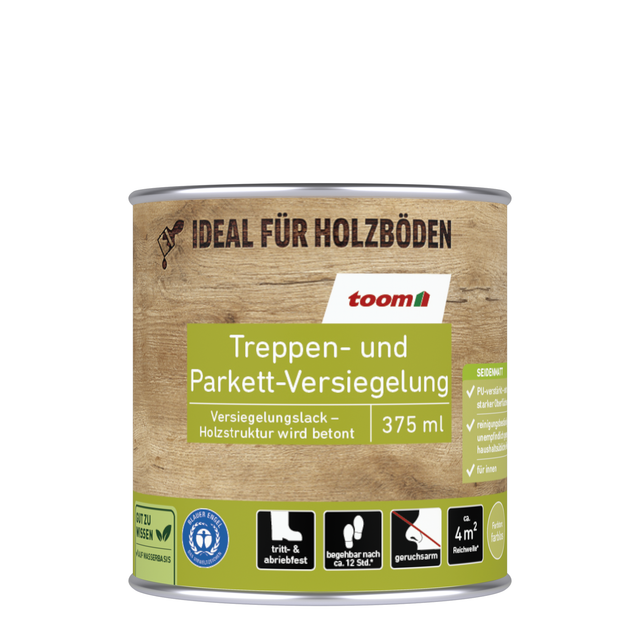 toom Treppen- und Parkett-Versiegelung transparent 375 ml