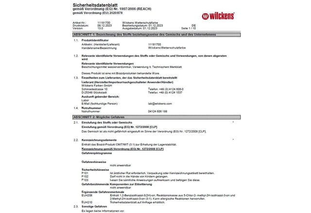 Wilckens Wetterschutzfarbe anthrazitgrau 2,5 l