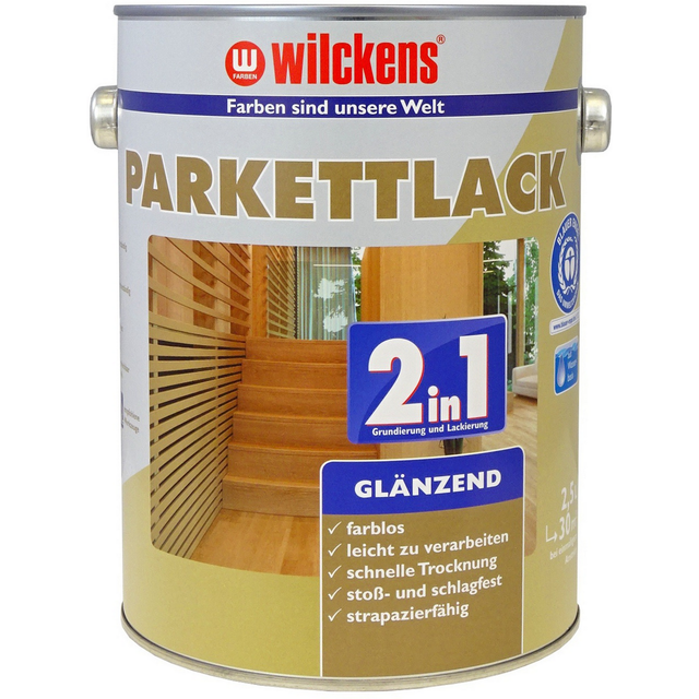 Wilckens Parkettlack transparent glänzend 2,5 l