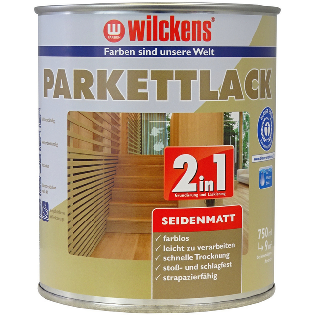 Wilckens Parkettlack transparent seidenmatt 750 ml