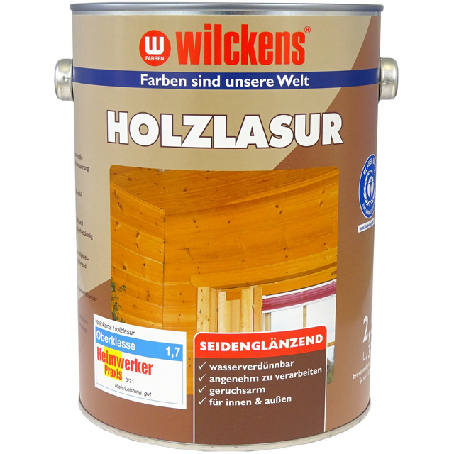 Wilckens Holzlasur LF teakholzfarbend seidenglänzend 2,6 l