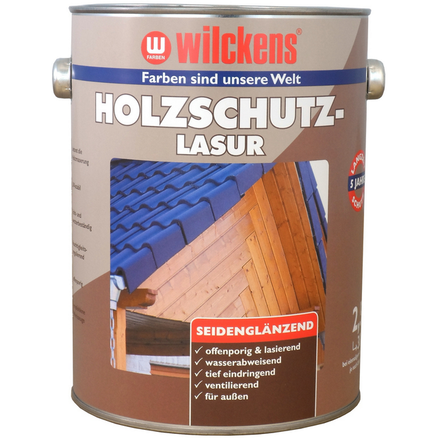 Wilckens Holzschutzlasur palisanderfarbend seidenglänzend 2,5 l