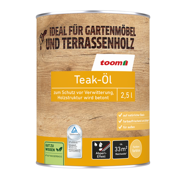 toom Teak-Öl transparent 2,5 l