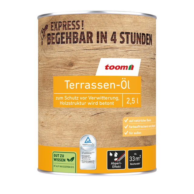 toom Terrassen-Öl teakfarben 2,5 l