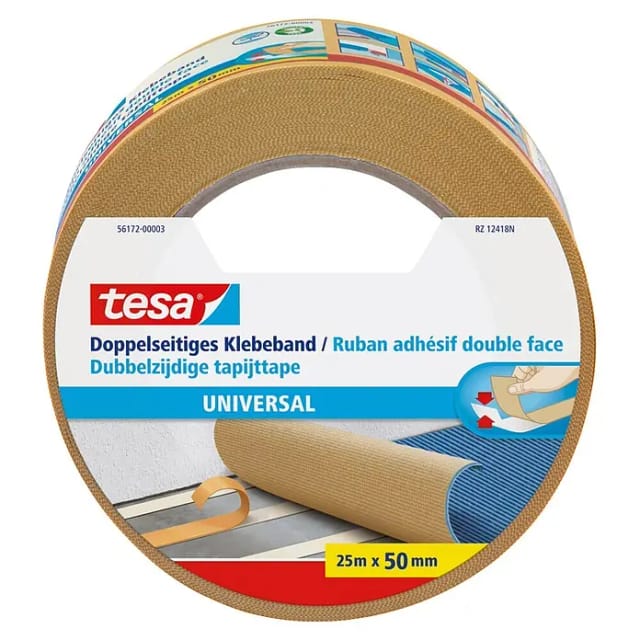 tesa Doppelseitiges Klebeband, universal 25 m