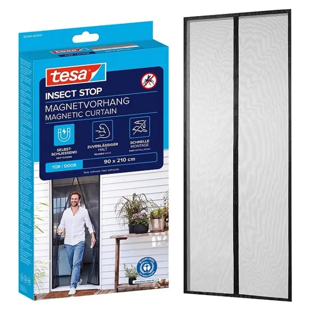 tesa Türfliegengitter 'Magnet Vorhang' anthrazit 90 x 210 cm