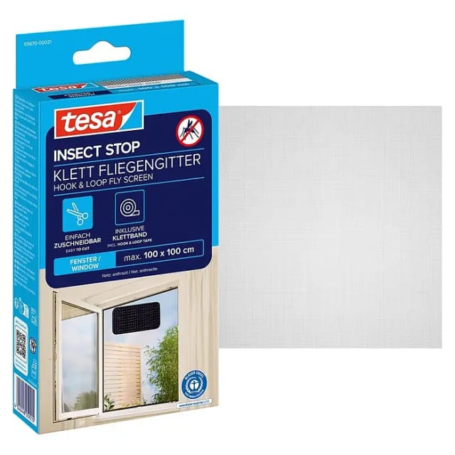 tesa Fensterfliegengitter 'Standard' anthrazit 100 x 100 cm