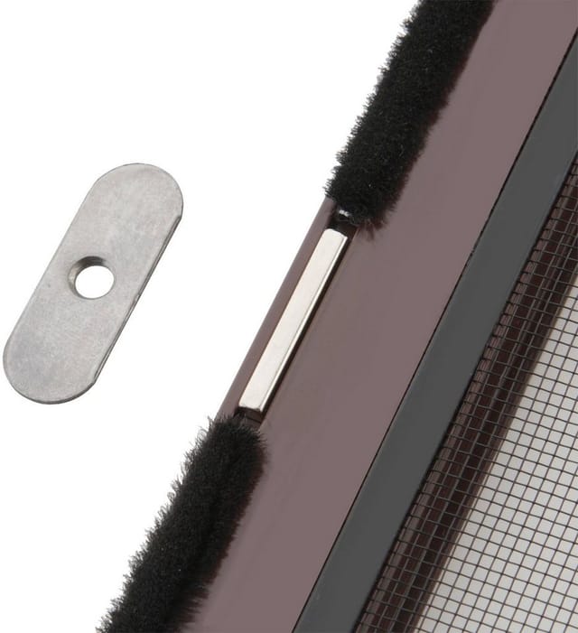 Türfliegengitter 'Master Slim' braun 100 x 210 cm