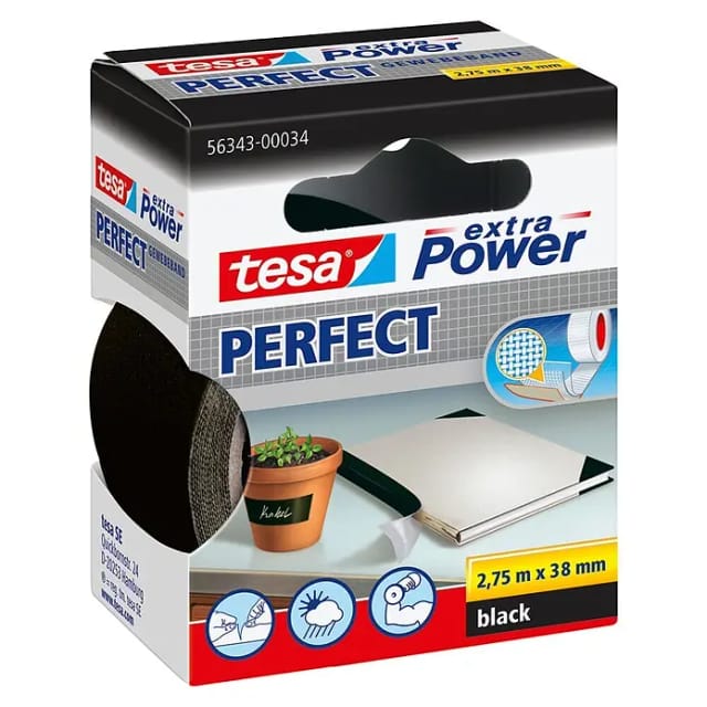 tesa Gewebeband 'Extra Power Perfect' schwarz 2,75 m