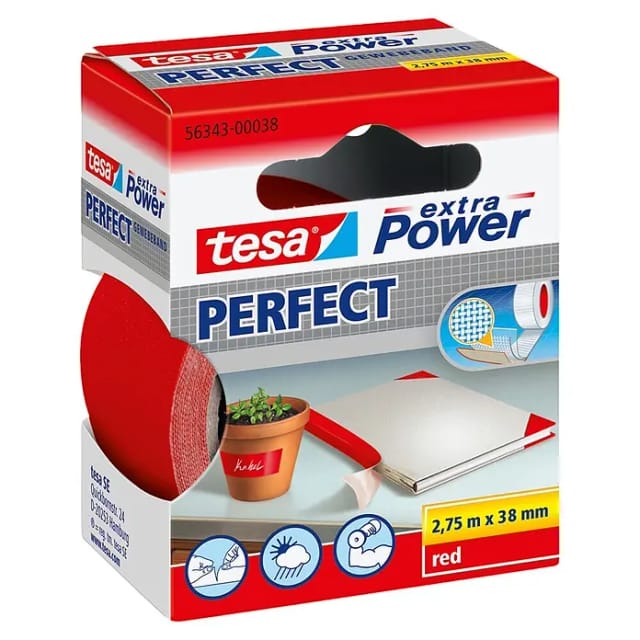 tesa Gewebeband 'Extra Power Perfect' rot 2,75 m