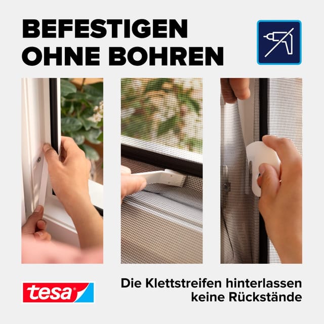 tesa Fensterfliegengitter 'Comfort' weiß 130 x 130 cm
